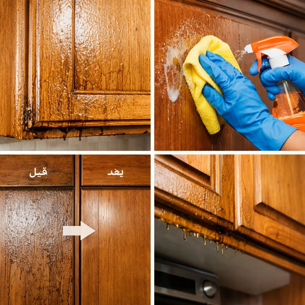 رفع چربی کابینت