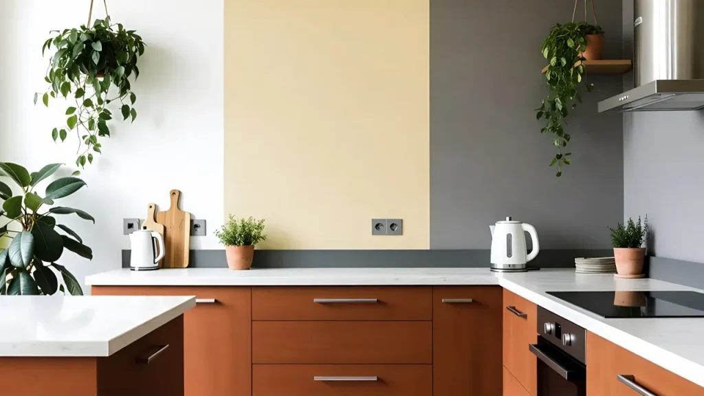 کابینت قهوه ای با چه رنگی ست می‌شود